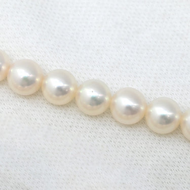 ミキモト MIKIMOTO あこやパール ロング パールホワイト×ホワイトゴールド パール K14WG ネックレス MIKIMOTO 真珠 14K WG 2連