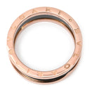 ブルガリ BVLGARI ビーゼロワン B-zero1 2バンド ブラック×ピンクゴールド K18PG セラミック #68 リング 指輪 黒セラミック Au750 18K 27号