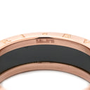 ブルガリ BVLGARI ビーゼロワン B-zero1 2バンド ブラック×ピンクゴールド K18PG セラミック #68 リング 指輪 黒セラミック Au750 18K 27号