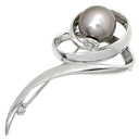 タサキ TASAKI 黒蝶パール 9.8mm シルバーグレー×プラチナシルバー Pt900 パール ブローチ TASAKI ブラック 真珠 プラチナ Pt900 ペンダントトップ 2WAY
