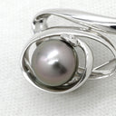 タサキ TASAKI 黒蝶パール 9.8mm シルバーグレー×プラチナシルバー Pt900 パール ブローチ TASAKI ブラック 真珠 プラチナ Pt900 ペンダントトップ 2WAY