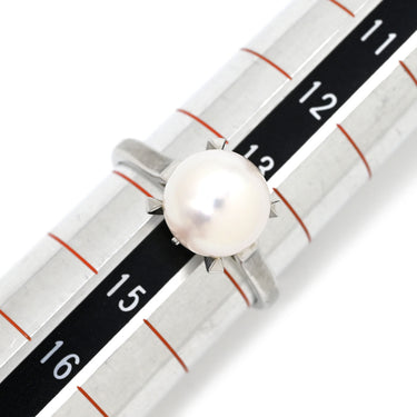 タサキ TASAKI パール 8.8mm パールホワイト×プラチナシルバー Pt900 パール リング 指輪 TASAKI プラチナ900 13.5号