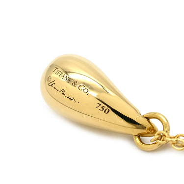 ティファニー Tiffany & Co ティアドロップ イエローゴールド K18YG ネックレス T＆Co. Au750 18K エルサペレッティ しずく