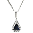 ミキモト MIKIMOTO ブルーサファイア ダイヤ ペンダント ブルー×ホワイトゴールド K14WG サファイア ダイヤモンド ネックレス MIKIMOTO 18K Au750 WG 他社製ネックレス