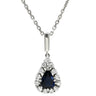 ミキモト MIKIMOTO ブルーサファイア ダイヤ ペンダント ブルー×ホワイトゴールド K14WG サファイア ダイヤモンド ネックレス MIKIMOTO 18K Au750 WG 他社製ネックレス