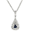 ミキモト MIKIMOTO ブルーサファイア ダイヤ ペンダント ブルー×ホワイトゴールド K14WG サファイア ダイヤモンド ネックレス MIKIMOTO 18K Au750 WG 他社製ネックレス