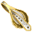 アトリエ アル Atelier Ar デザイン ダイヤモンド ペンダントトップ イエローゴールド K18YG Pt900 ダイヤモンド ペンダントトップ 18K 750 YG プラチナ パヴェ ネックレストップ