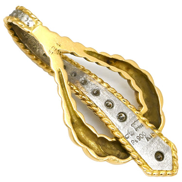 アトリエ アル Atelier Ar デザイン ダイヤモンド ペンダントトップ イエローゴールド K18YG Pt900 ダイヤモンド ペンダントトップ 18K 750 YG プラチナ パヴェ ネックレストップ