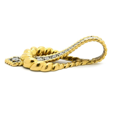 アトリエ アル Atelier Ar デザイン ダイヤモンド ペンダントトップ イエローゴールド K18YG Pt900 ダイヤモンド ペンダントトップ 18K 750 YG プラチナ パヴェ ネックレストップ