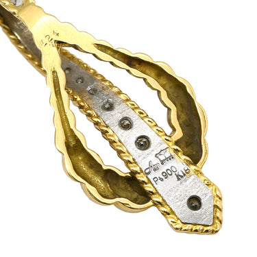 アトリエ アル Atelier Ar デザイン ダイヤモンド ペンダントトップ イエローゴールド K18YG Pt900 ダイヤモンド ペンダントトップ 18K 750 YG プラチナ パヴェ ネックレストップ