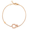 ショーメ CHAUMET ビー ドゥ ショーメ ハニカム ピンクゴールド K18PG ダイヤモンド ブレスレット Bee My Love 1P 1石 1粒 ダイヤモンド