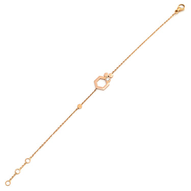 ショーメ CHAUMET ビー ドゥ ショーメ ハニカム ピンクゴールド K18PG ダイヤモンド ブレスレット Bee My Love 1P 1石 1粒 ダイヤモンド