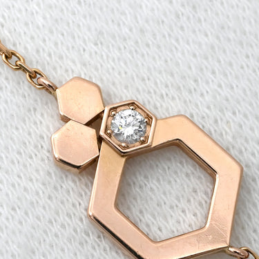 ショーメ CHAUMET ビー ドゥ ショーメ ハニカム ピンクゴールド K18PG ダイヤモンド ブレスレット Bee My Love 1P 1石 1粒 ダイヤモンド