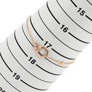 ショーメ CHAUMET ビー ドゥ ショーメ ハニカム ピンクゴールド K18PG ダイヤモンド ブレスレット Bee My Love 1P 1石 1粒 ダイヤモンド