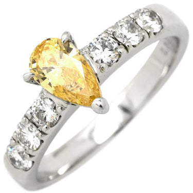 ロイヤルアッシャー ROYAL ASSCHER DIAMOND イエローダイヤモンド イエロー×プラチナシルバー Pt900 ダイヤモンド イエローダイヤモンド リング 指輪 プラチナ Pt900 SI-1 ダイア 11号