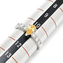 ロイヤルアッシャー ROYAL ASSCHER DIAMOND イエローダイヤモンド イエロー×プラチナシルバー Pt900 ダイヤモンド イエローダイヤモンド リング 指輪 プラチナ Pt900 SI-1 ダイア 11号
