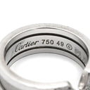 カルティエ Cartier C2 ダイヤモンド B4044249 ホワイトゴールド K18WG ダイヤモンド #49 リング 指輪 Cドゥ 2C Au750 18K ヴィンテージ 9号