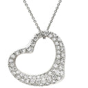 ティファニー Tiffany & Co オープンハート パヴェダイヤ 60019915 プラチナシルバー Pt950 ダイヤモンド ネックレス T&Co. プラチナ950 エルサペレッティ