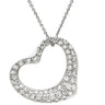 ティファニー Tiffany & Co オープンハート パヴェダイヤ 60019915 プラチナシルバー Pt950 ダイヤモンド ネックレス T&Co. プラチナ950 エルサペレッティ