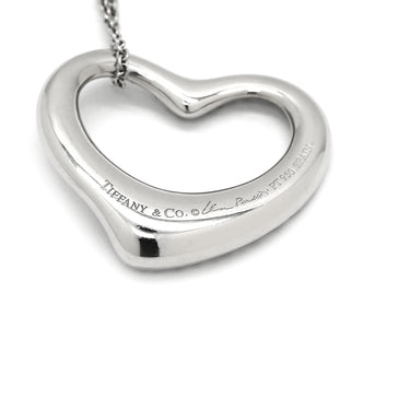 ティファニー Tiffany & Co オープンハート パヴェダイヤ 60019915 プラチナシルバー Pt950 ダイヤモンド ネックレス T&Co. プラチナ950 エルサペレッティ