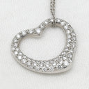ティファニー Tiffany & Co オープンハート パヴェダイヤ 60019915 プラチナシルバー Pt950 ダイヤモンド ネックレス T&Co. プラチナ950 エルサペレッティ