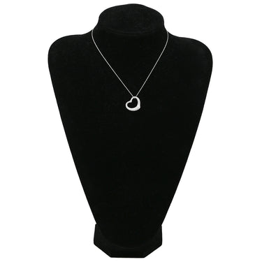 ティファニー Tiffany & Co オープンハート パヴェダイヤ 60019915 プラチナシルバー Pt950 ダイヤモンド ネックレス T&Co. プラチナ950 エルサペレッティ