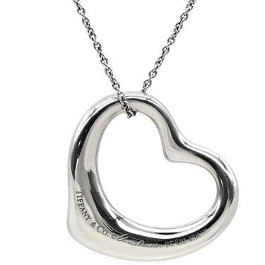 ティファニー Tiffany & Co オープンハート パヴェダイヤ 60019915 プラチナシルバー Pt950 ダイヤモンド ネックレス T&Co. プラチナ950 エルサペレッティ