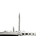 ミキモト MIKIMOTO ピンブローチ ナイフモチーフ グレー×イエローゴールド×ホワイトゴールド K18WG K18YG ダイヤモンド シェル ブローチ シェル ダイヤモンド 750 18K YG WG