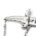 ミキモト MIKIMOTO ピンブローチ ナイフモチーフ グレー×イエローゴールド×ホワイトゴールド K18WG K18YG ダイヤモンド シェル ブローチ シェル ダイヤモンド 750 18K YG WG