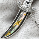 ミキモト MIKIMOTO ピンブローチ ナイフモチーフ グレー×イエローゴールド×ホワイトゴールド K18WG K18YG ダイヤモンド シェル ブローチ シェル ダイヤモンド 750 18K YG WG