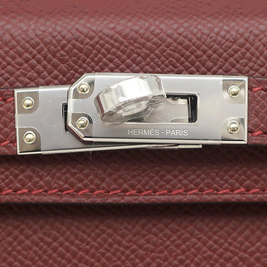 エルメス HERMES ミニケリードゥ 外縫い ルージュアッシュ×ゴールド×ベブラン ヴォーエプソン 2WAYバッグ シルバー金具 トリコロール 2025年製