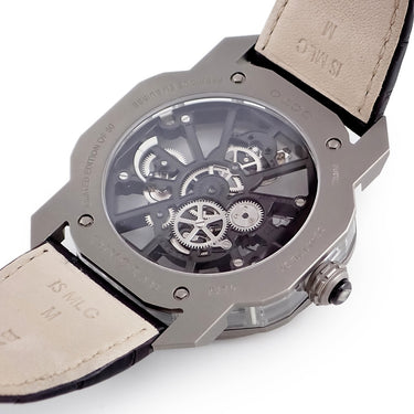 腕時計 ブルガリ BVLGARI オクト ローマ トゥールビヨン OC44TTBSK 103032 GG44TOUT2TAL2 手巻き メンズ OH済 スケルトン チタン 限定