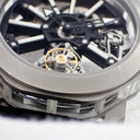 腕時計 ブルガリ BVLGARI オクト ローマ トゥールビヨン OC44TTBSK 103032 GG44TOUT2TAL2 手巻き メンズ OH済 スケルトン チタン 限定
