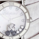 腕時計 ショパール CHOPARD ハッピーミッキー 288524-3004 クオーツ メンズ レディース メーカーOH済 純正ダイヤ ホワイト シェル