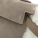 エルメス HERMES ミニケリードゥ テディ グリスカイユ×エトゥープ×エクリュ グリズリー ヴォースイフト ムートン 2WAYバッグ シルバー金具 2025年製