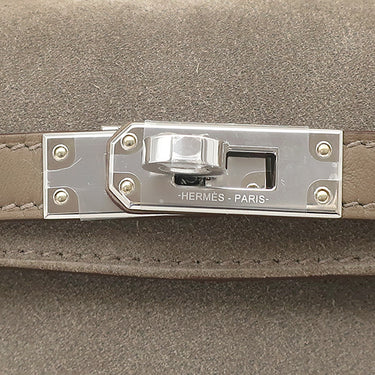 エルメス HERMES ミニケリードゥ テディ グリスカイユ×エトゥープ×エクリュ グリズリー ヴォースイフト ムートン 2WAYバッグ シルバー金具 2025年製