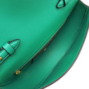 フェラガモ FERRAGAMO オーラ 212748 グリーン レザー 2WAYバッグ ゴールド金具 Aura ハンドバッグ ショルダーバッグ