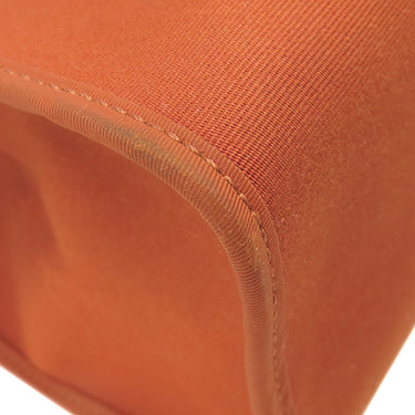 エルメス HERMES エールバッグジップPM 31 オレンジ×ナチュラル トワルオフィシエ ヴァッシュハンター 2WAYバッグ シルバー金具 茶 バイカラー