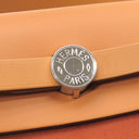 エルメス HERMES エールバッグジップPM 31 オレンジ×ナチュラル トワルオフィシエ ヴァッシュハンター 2WAYバッグ シルバー金具 茶 バイカラー