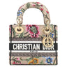 クリスチャン・ディオール Christian Dior レディ D-ライト M0500OEAU ピンクベージュ キャンバス 2WAYバッグ シャンパンゴールド金具 Petites Fleurs 花柄