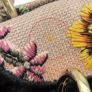 クリスチャン・ディオール Christian Dior レディ D-ライト M0500OEAU ピンクベージュ キャンバス 2WAYバッグ シャンパンゴールド金具 Petites Fleurs 花柄