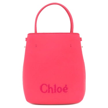 クロエ Chloe センス マイクロトート CHC23UP873I106X9 ロージーチェリー レザー 2WAYバッグ ゴールド金具 ロゴ 刺繍 ショルダー