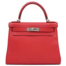 エルメス HERMES ケリー28 内縫い ヴェルソ ルージュグレナ×ルージュクー エバーカラー 2WAYバッグ シルバー金具 ハンドバッグ ショルダー