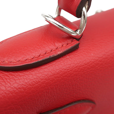 エルメス HERMES ケリー28 内縫い ヴェルソ ルージュグレナ×ルージュクー エバーカラー 2WAYバッグ シルバー金具 ハンドバッグ ショルダー