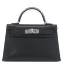 エルメス HERMES ミニケリードゥ タッチ 外縫い ブラック×オンブレ リザード シェーブルシャムキラ 2WAYバッグ シルバー金具 新品 未使用 黒 2025年製