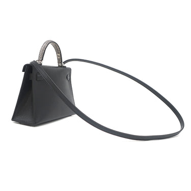 エルメス HERMES ミニケリードゥ タッチ 外縫い ブラック×オンブレ リザード シェーブルシャムキラ 2WAYバッグ シルバー金具 新品 未使用 黒 2025年製