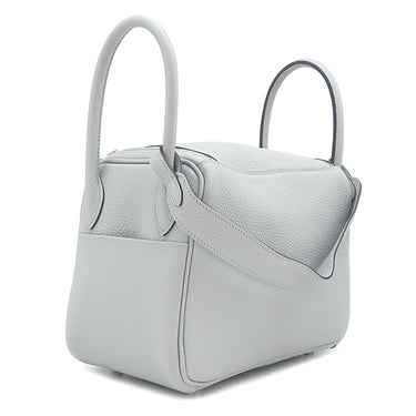 エルメス HERMES リンディ 26 ブルーグラシエ トリヨンクレマンス 2WAYバッグ シルバー金具 ブルーグレー 2024年製