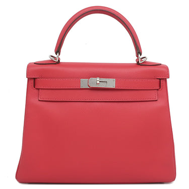 エルメス HERMES ケリー28 内縫い ブーケンビリア ヴォーエプソン 2WAYバッグ シルバー金具 ピンク