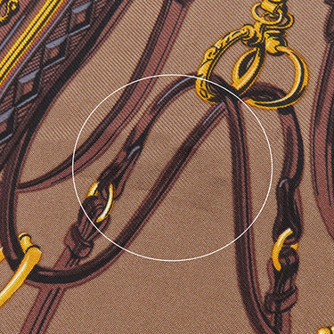 エルメス HERMES シルキーシティMM ブラウン系 シルク スイフト ショルダーバッグ ゴールド金具 【BRIDES DE GALA/ブリッドドゥガラ】　