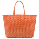 ゴヤール GOYARD サンルイPM オレンジ PVCコーティングキャンバス ゴヤールディンキャンバス シュヴロッシュカーフスキン トートバッグ シルバー金具 リバーシブル ヘリンボーン